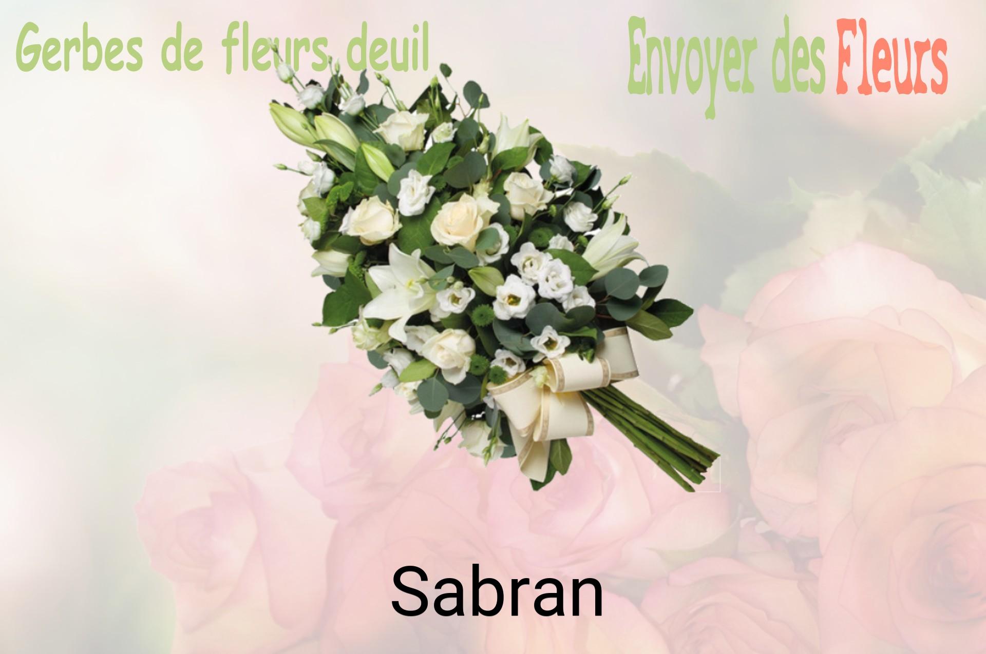 Gerbe de fleurs de deuil livrée à Sabran